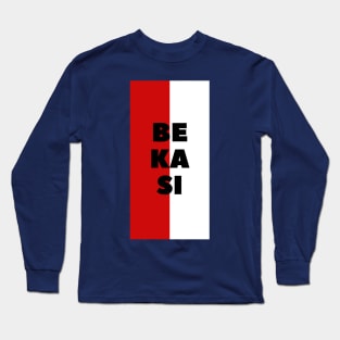 Bekasi City in Indonesian Flag Vertical Long Sleeve T-Shirt